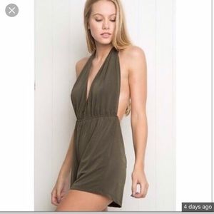 Brandy Melville Backless Black Romper